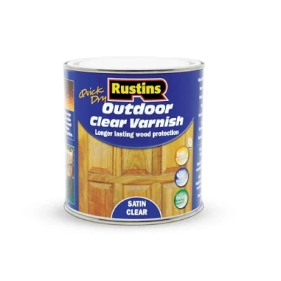 Image of Rustins Quick Dry Outdoor Clear Varnish 1L Satin