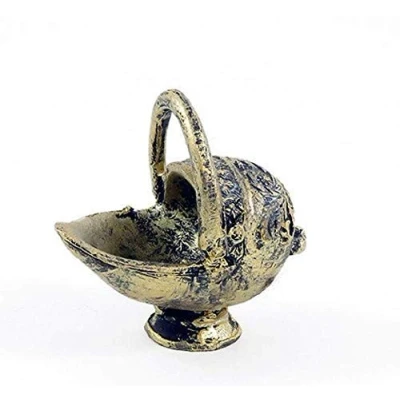 Image of Melody Jane Dolls House Antique Brass Coal Skuttle Bucket Miniature 1:12 Fireplace Accessory