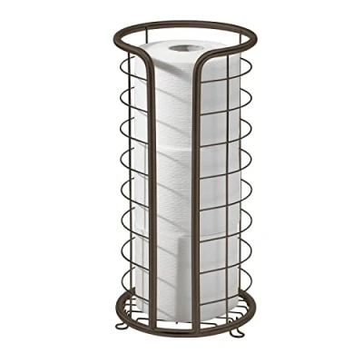 Image of Free Standing Toilet Paper Roll Holder for Bathroom Storage