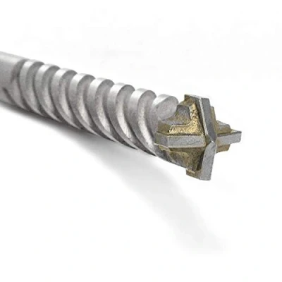 Image of Fischer 545694 D SDX 8 mm Cylindrical 4 Cutting Edge Drill Bit for Concrete and Stone Wall, Tungsten Carbide Plate, Common with Adapter