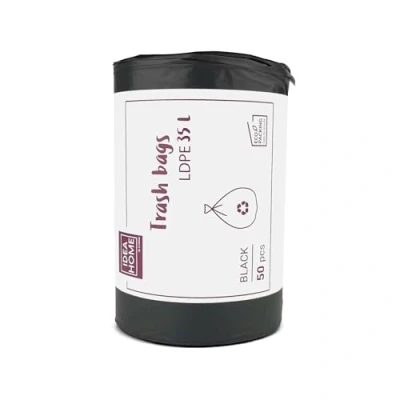 Image of D.RECT Black Bin Bags 35L Liners 50 Pieces Rubbish Bag Perfect for Everyday Use, Household, Office, Kitchen &amp; Caterers