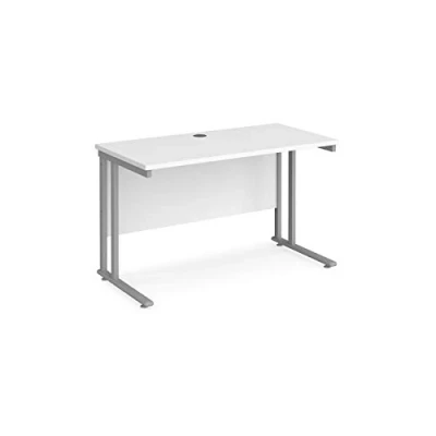 Image of BiMi 1200mm x 600mm Rectangular Straight Desk in WHITE