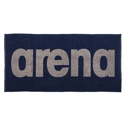 Image of Arena Unisex Cotton GYM SOFT TOWEL, Navy grey, One Size UK