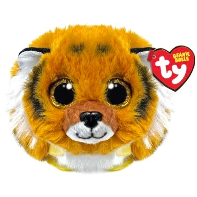 Image of TY Clawsby Tiger Beanie Ball 7cm Squishy Baby Soft Plush Toys Collectible Cuddly Stuffed Teddy