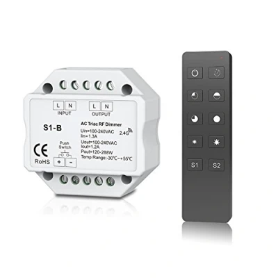 Image of 100 240VAC AC Triac RF Push Dimmer and Switch Knx N Bus High Power Amplifier Led Controller for Downlight Dimmable