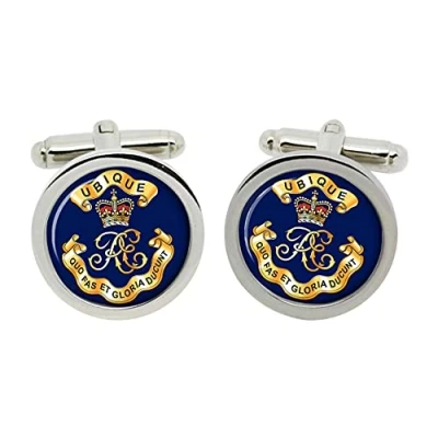 Image of Royal Engineers Cypher, British Army Cufflinks in Box