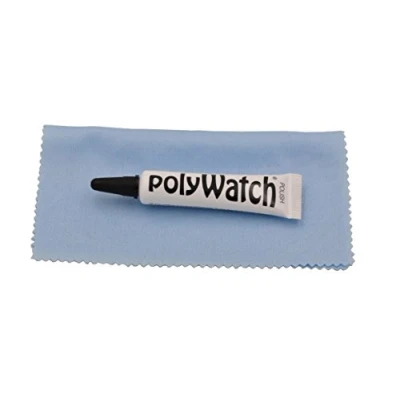 Image of Polywatch New Plastic Crystal Glass Polish &amp; Scratch Remover Repair Tool Set with Cloth