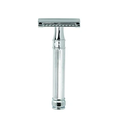 Image of Edwin Jagger Chrome Plated Lined Handle Double Edge Safety Razor