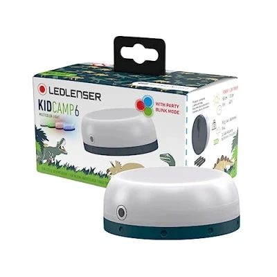Image of Ledlenser KidCAMP6 LED Battery Powered Lantern, Powerful 60 Lumen Camping Rechargeable Outdoor Light, and Hiking Lamp, Night Light for Children, Up to 40 Hours Life (Green)