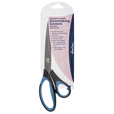 Image of 21cm Soft Grip Titanium Dressmaking Scissors Adults Craft