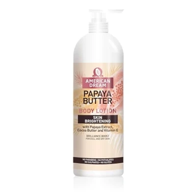 Image of American Dream Skin Brightening Papaya Butter Body Lotion with Cocoa &amp; Vitamin E 750ml