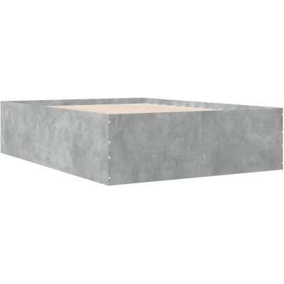 Image of vidaXL Bed Frame without Mattress Concrete Grey 140x190 cm