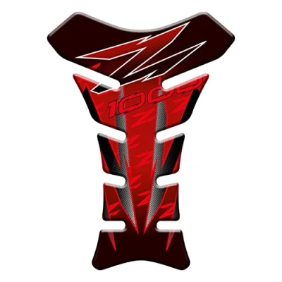 Image of 3D EFFECT RESINED ADHESIVE TANK PAD compatible with KAWASAKI Z1000 (Red)
