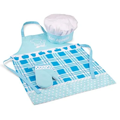 Image of New Classic Toys 10681 Blue Incldued Apron, Chef&#039;s hat, Oven Mitt for Kids Cooking Simulation Educational Color Perception Toy Preschool Age Toddlers Boys Girls, Set