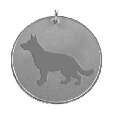 Image of Personalised German Shepherd Dog Pet ID Tag Disc Enter Your Own Custom Text