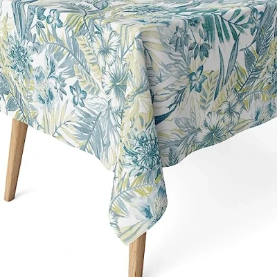 Image of Martina Home Blue Danube Resin Coated Tablecloth 200cm x 140cm