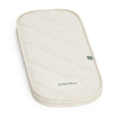 Image of The Little Green Sheep Natural Moses Basket Mattress to Fit Mamas &amp; Papas, Breathable Baby for Birth 6 Months, 30x66.5cm
