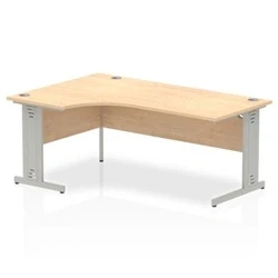 Image of Impulse Cable Managed 1800 Left Hand Crescent Desk Maple Ref