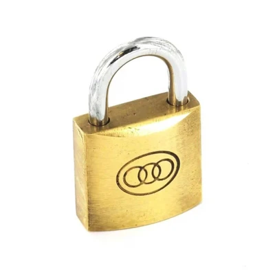 Image of Securit S1173 Tricircle Brass Padlock 25mm, Gold