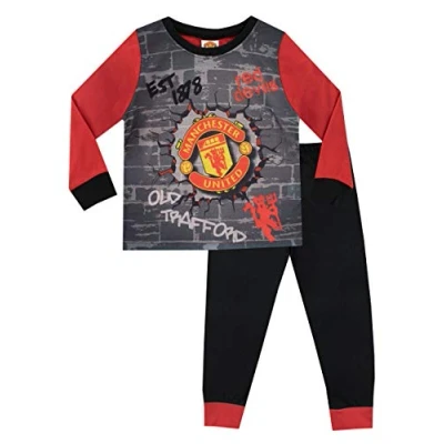 Image of Manchester United F.C. Boys Football Club Pyjamas Multicoloured Age 5 to 6 Years