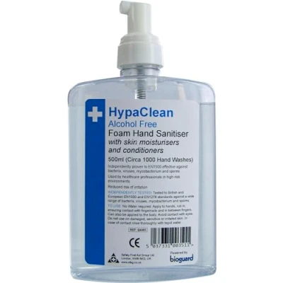 Image of Safety First Aid Group HypaClean Alcohol Free Foam Hand Sanitiser (500 ml)
