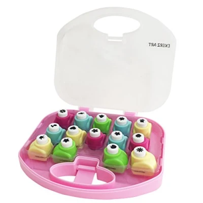 Image of EXERZ Paper Punch 14pcs in a Box Children Art &amp; Craft Shaper, Scrapbook, Cards, Hobby, DIY, Photo Album