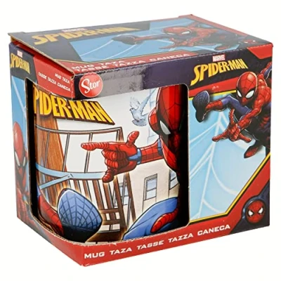 Image of STOR Ceramic Offset Mug 11 Oz in Gift Box Spiderman Streets