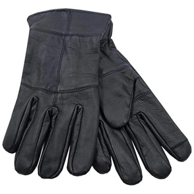 Image of undercover lingerie Mens Headguard Touch Screen Leather Gloves GL619 Black L/XL