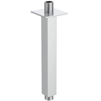 Image of Shower Head Arm Ideal Standard Idealrain Square 200mm Ceiling Fixed Arm, Chrome, BD646AA