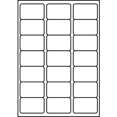 Image of SmithPackaging A4 Self Adhesive Address Labels, 21 Labels Per Sheet, 100 Sheets, 63.5 x 38.1mm 2100
