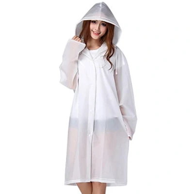 Image of Bramble Clear Poncho Waterproof Adult, Festival Ready Reusable Rain Ponchos for Women and Men, One Size Raincoat Sports Events, Hiking