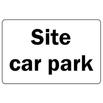 Image of Site car Park Safety Sign Self Adhesive Sticker (300mm x 200mm)