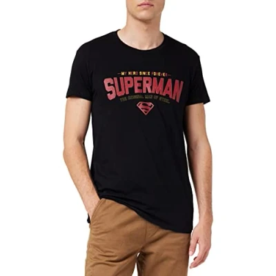 Image of Superman Men&#039;s Mesupmsts100 T Shirt, Black, M
