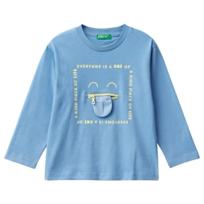 Image of United Colors of Benetton T Shirt M/L 3I1XG10FP Short Sleeve Shirt, Blu