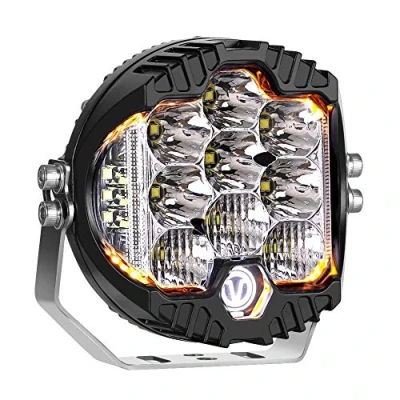Image of HAWEE 50W LED Work Light Angel Eye Headlight Combo Spot Flood Fog Driving Lights for Off Road 4x4 SUV UTV ATV Heavy Duty Truck Tractor Boat