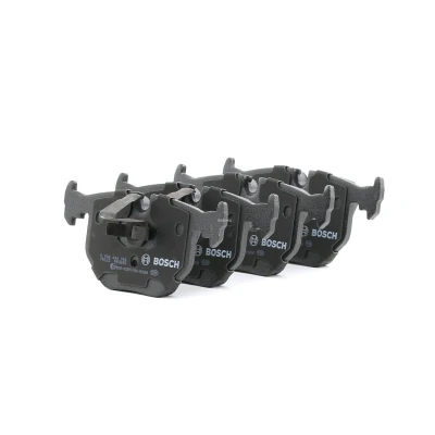 Image of SFP000120, SFP500210, SFP500230 Brake pad set BOSCH 0 986 494 006 Low Metallic with mounting manual, anti squeak plate, piston clip BMW: X3