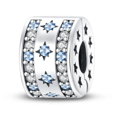 Image of LNQOBU Clip/Stopper Beads Charms for Bracelets &amp; Necklaces 925 Sterling Silver European Snake Chain Jewelry Gift Women