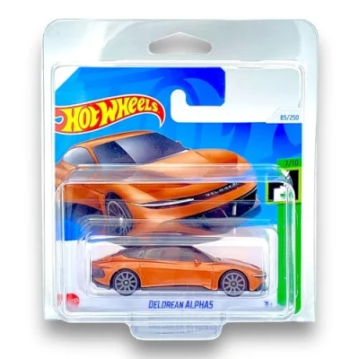Image of Hot Wheels Delorean Alpha5 (Bronze) 7/10 HW Green Speed 2024 85/250 (Short Card) COMES IN A GENUINE KLAS CAR KEEPER PROTECTOR CASE HTD32