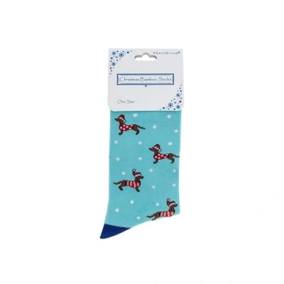 Image of Christmas Dachshund Bamboo Ladies One Size Socks Xmas