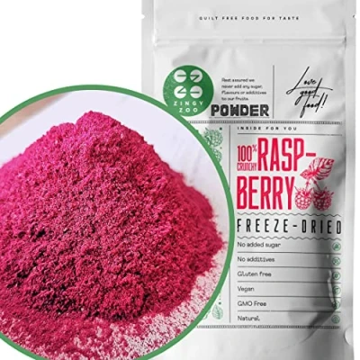 Image of Freeze Dried Raspberry Powder XL 500g Pure Fruit Natural Raspberries Milled to Fresh Use for Baking Cooking Smoothie Flavour Gluten Free Raspberrys ZingyZoo