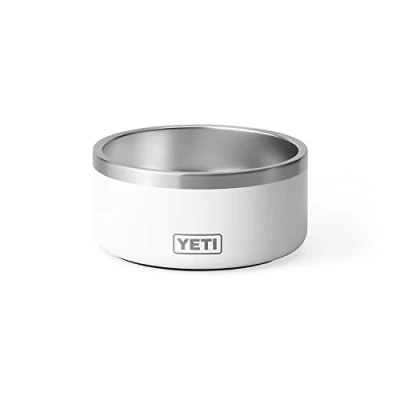 Image of YETI Boomer, Stainless Steel, Non Slip Dog Bowl, White, 4
