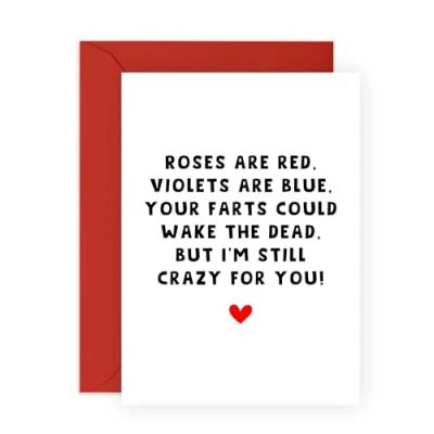 Image of Central 23 Funny Anniversary Card For Him Your Farts Could Wake The Dead Cheeky Birthday Cards Men Women Gifts Husband Wife Boyfriend Girlfriend Comes With Stickers