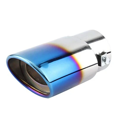Image of KIMISS Universal 53 38mm Car Straight Exhaust Pipe Rear Muffler Tip Tail Throat Chrome Stainless Steel