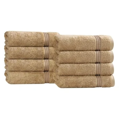 Image of Superior Set, Cotton, Toast, 8PC Hand Towels