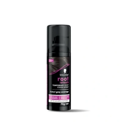 Image of Schwarzkopf Root Retouch Hair Dye Black Temporary Touch Up Concealer Spray 120Ml