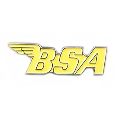Image of Metal Enamel Pin Badge BSA Motorcycle Logo (YELLOW)