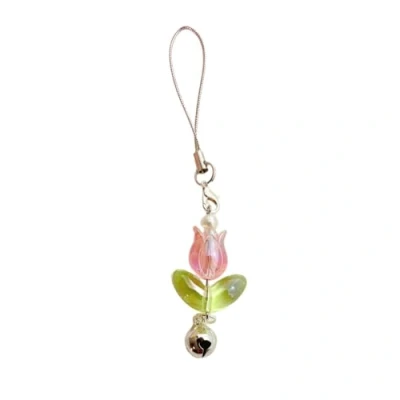 Image of Bydezcon Key Chains for Women, Cute Tulips Flower Bell Pendant Phone Straps Lanyard Pocket Keychain Strap Backpack Charm Car