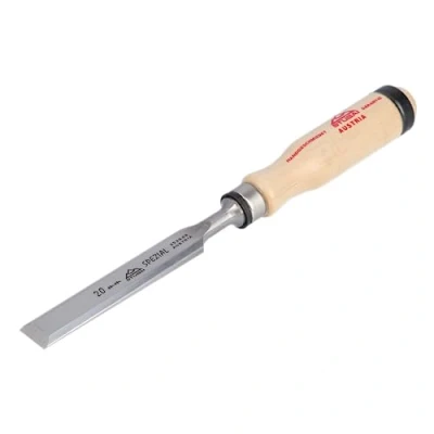 Image of Stubai 353008 &quot;Swedish Type&quot; Special Wood Chisel with Wooden Handle, Beige/Silver, 20 mm