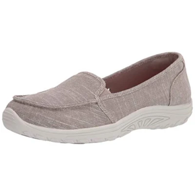 Image of Skechers Women&#039;s Reggae Fest Manzanita Loafer Flat, Taupe, 4.5 UK