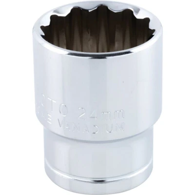 Image of Yamoto Socket Bi hexagon 1/2&quot; Square Drive 24mm Chrome Vanadium (12 Point)